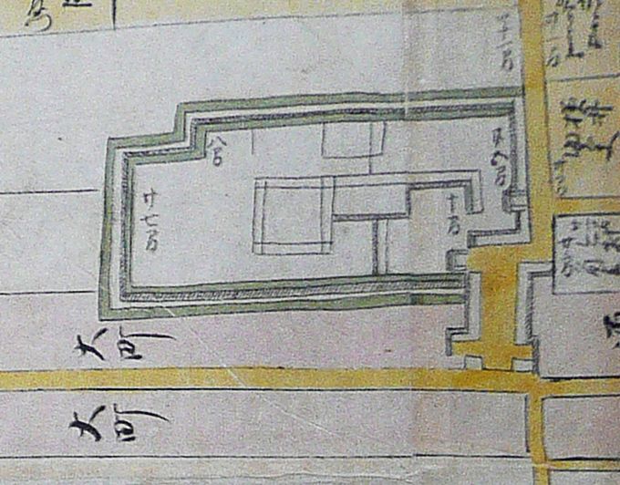 宝地院様御代古河図　御茶屋部分