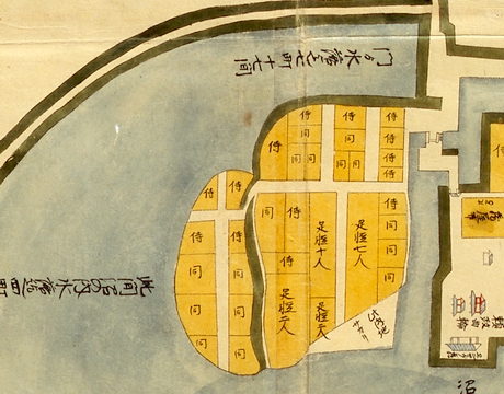 日本分国絵図　下総古河城図立崎曲輪部分