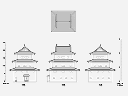 御三階櫓立面CAD図