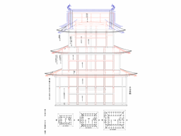 御三階櫓建地割CAD図